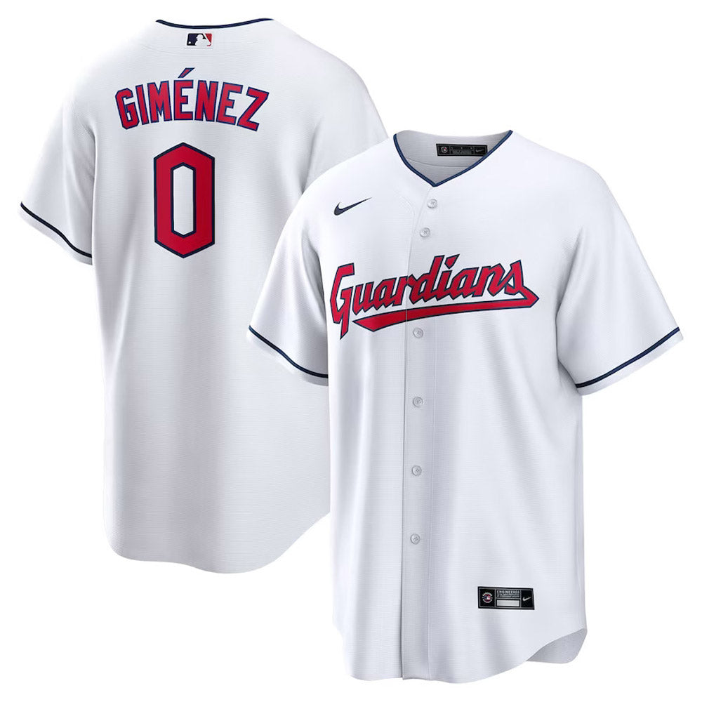 Men's Cleveland Guardians Andres Gimenez Cool Base Replica Home Jersey - White